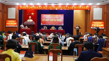 Quang cảnh Kỳ họp thứ 30, Hội đồng nhân dân tỉnh khóa X, nhiệm kỳ 2021-2026. 