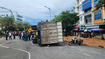 Hiện trường vụ tai nạn.