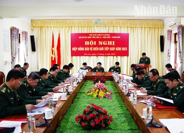 Hội nghị hiệp đồng bảo vệ biên giới tiếp giáp ba tỉnh Sơn La, Thanh Hóa và Điện Biên năm 2023.