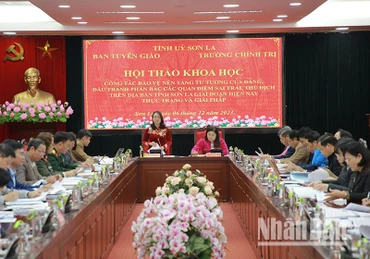 Hội thảo khoa học với chủ đề "Công tác bảo vệ nền tảng tư tưởng của Đảng, đấu tranh phản bác các quan điểm sai trái, thù địch trên địa bàn tỉnh Sơn La giai đoạn hiện nay-Thực trạng và giải pháp".