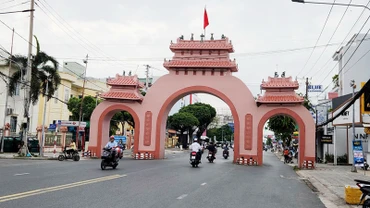 Cổng Tam Quan tại thành phố Rạch Giá, tỉnh Kiên Giang.