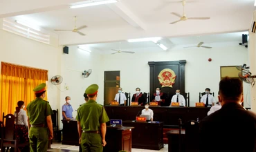 Phiên tòa xét xử một bị cáo chưa thành niên ở Kiên Giang.