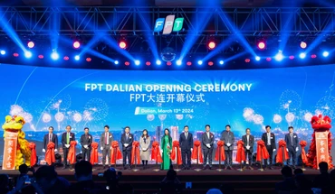 Lễ cắt băng khánh thành của FPT Đại Liên, Trung Quốc.