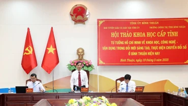 Hội thảo khoa học cấp tỉnh với chủ đề: “Tư tưởng Hồ Chí Minh về khoa học, công nghệ-Vận dụng trong đổi mới sáng tạo, thực hiện chuyển đổi số ở Bình Thuận hiện nay”.