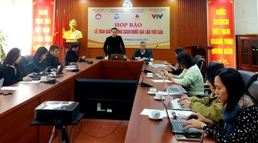 Toàn cảnh họp báo về Giải thưởng Sách quốc gia lần thứ sáu.
