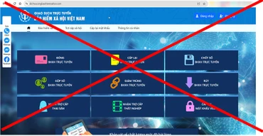 Cảnh báo trang web giả mạo Cổng dịch vụ công của Bảo hiểm xã hội Việt Nam