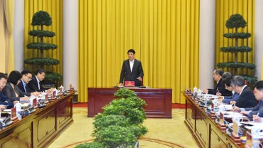 Chủ tịch nước Lương Cường phát biểu ý kiến tại buổi làm việc với Bộ Ngoại giao.