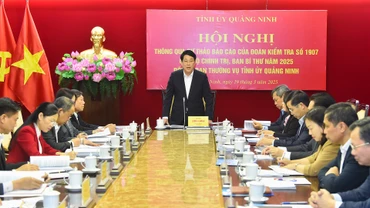 Chủ tịch nước Lương Cường chủ trì Hội nghị thông qua Dự thảo Báo cáo của Đoàn kiểm tra số 1907 của Bộ Chính trị, Ban Bí thư năm 2025 đối với Ban Thường vụ Tỉnh ủy Quảng Ninh.
