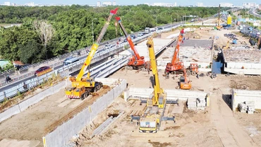 Thi công nút giao An Phú (thành phố Thủ Đức), khu vực cửa ngõ huyết mạch phía đông Thành phố Hồ Chí Minh.