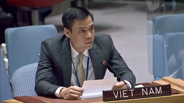 Đại sứ Đặng Hoàng Giang, Trưởng Phái đoàn thường trực Việt Nam tại Liên hợp quốc (Ảnh: baoquocte)