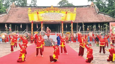Một tiết mục trong Lễ hội truyền thống Lam Kinh.