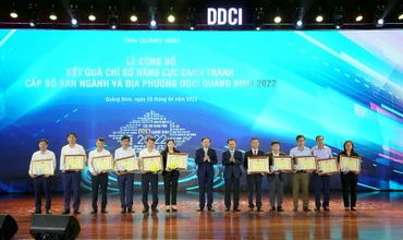 Top 5 đơn vị sở, ban, ngành và địa phương trong bảng xếp hạng DDCI Quảng Ninh năm 2022.