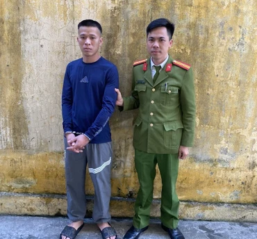 Đối tượng Sơn tại cơ quan Công an.