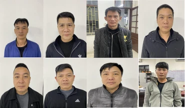 Các đối tượng trong đường dây cá độ bóng đá.