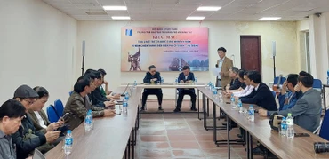 Quang cảnh Lễ khai mạc Trại sáng tác ca khúc chào mừng kỷ niệm 70 năm Chiến thắng Điện Biên Phủ tại Quảng Ninh.