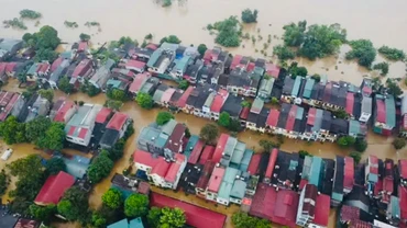 Nước lũ ở Yên Bái. (Ảnh: THANH SƠN)