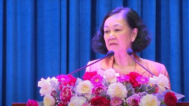 Đồng chí Trương Thị Mai, Ủy viên Bộ Chính trị, Thường trực Ban Bí thư, Trưởng Ban Tổ chức Trung ương phát biểu chỉ đạo hội nghị. Ảnh: tayninh.dcs.vn.