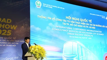 Hội nghị quốc tế thông tin về công tác tư vấn thực hiện các dự án đường sắt đô thị tại Thành phố Hồ Chí Minh và thành phố Hà Nội (Ảnh: QUÝ HIỀN)