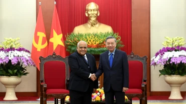 Tổng Bí thư, Chủ tịch nước Tô Lâm tiếp Đại sứ Cuba tại Việt Nam Orlando Nicolás Hernández Guillen tại Hà Nội, chiều 19/9/20204. (Ảnh: ĐĂNG KHOA), 