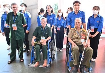 Đại biểu thương binh dự Lễ kỷ niệm 75 năm Ngày Thương binh-Liệt sĩ và tuyên dương người có công với cách mạng. (Ảnh minh họa: Đăng Khoa).