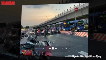[Video] Nữ tài xế vi phạm nồng độ cồn, gây tai nạn liên hoàn tại TP Thủ Đức