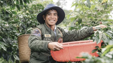 Người dân tại vùng dự án Café-REDD ở huyện Lạc Dương, tỉnh Lâm Đồng. (Ảnh: SNV)