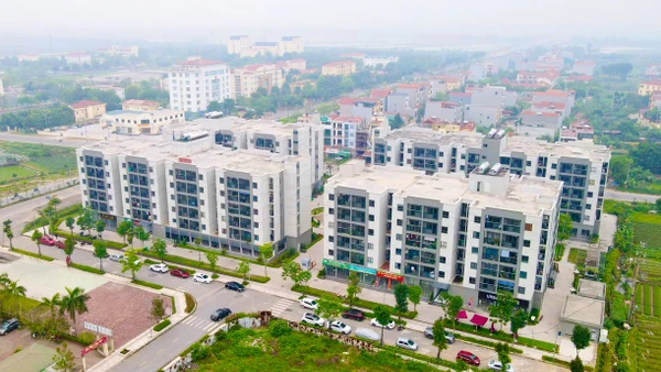 Khu nhà ở xã hội tại khu đô thị mới Thanh Lâm - Đại Thịnh 2, huyện Mê Linh, Hà Nội.