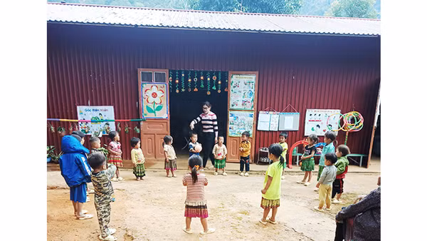 Điểm Trường mầm non Hoa Hồng. 