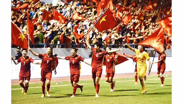 Tham dự World Cup là cơ hội để Việt Nam phát triển toàn diện bóng đá nữ. Ảnh: TRẦN HẢI