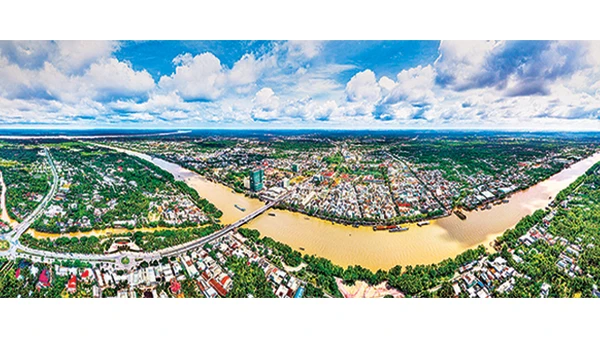 Một góc thành phố Bến Tre hôm nay. Ảnh: TRUNG HIẾU