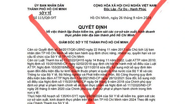 Các đối tượng lừa đảo giả mạo các quyết định lập đoàn kiểm tra nhằm lừa đảo.
