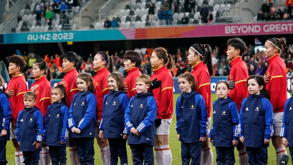 Quốc ca Việt Nam vang lên tại sân vận động Forsyth Barr (New Zealand). (Ảnh: ĐỖ ĐẠT)