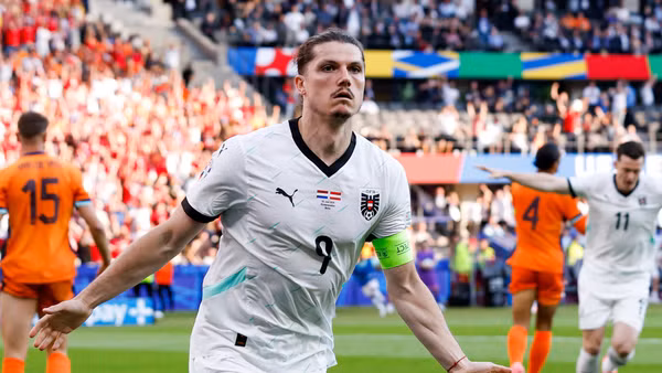 Marcel Sabitzer - Đội trưởng của đội tuyển Áo ghi bàn thắng ấn định chiến thắng 3-2. (Ảnh: UEFA)