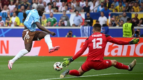 Lukaku vẫn chưa có duyên ghi bàn tại EURO 2024. (Ảnh: UEFA)