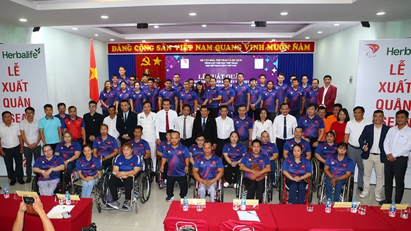 Đoàn thể thao người khuyết tật Việt Nam dự ASEAN Para Games 12 với 164 thành viên. (Ảnh: Hoàng Tùng)