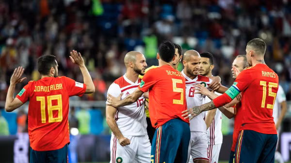 Đội tuyển Tây Ban Nha từng hòa 2-2 đội tuyển Maroc tại vòng bảng World Cup Nga 2018. (Ảnh: Reuters)