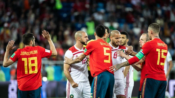 Đội tuyển Tây Ban Nha từng hòa 2-2 đội tuyển Maroc tại vòng bảng World Cup Nga 2018. (Ảnh: Reuters)
