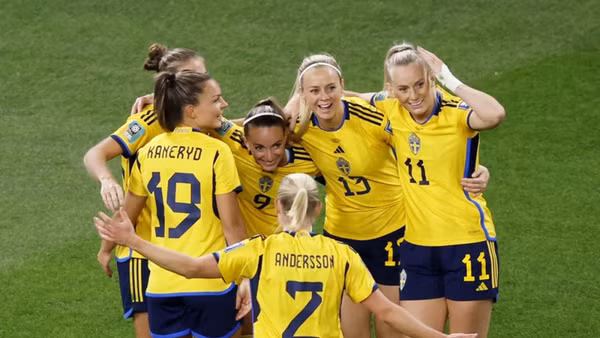 Đội tuyển nữ Thụy Điển giành hạng ba World Cup nữ 2023. (Ảnh: Reuters) 