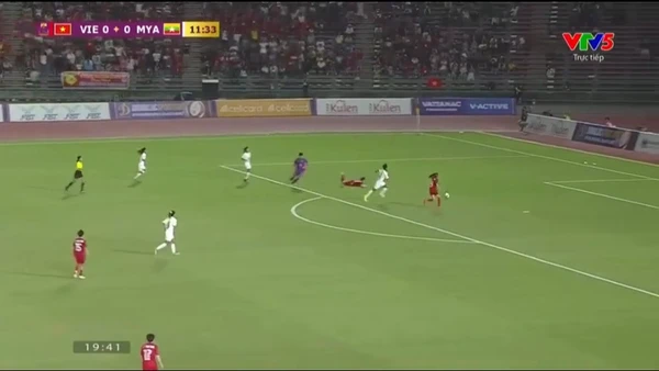 Bàn thắng mở tỷ số của Huỳnh Như. (Nguồn: VTV)