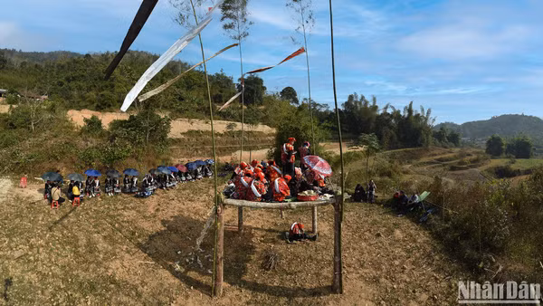 Lễ Tẩu Sai tại xã Hoa Thám, huyện Nguyên Bình, tỉnh Cao Bằng. (Ảnh: VŨ LINH)