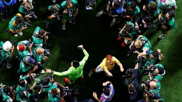 Nhật Bản trở thành tâm điểm chú ý của truyền thông sau chiến thắng lịch sử trước Tây Ban Nha. (Ảnh: Reuters)