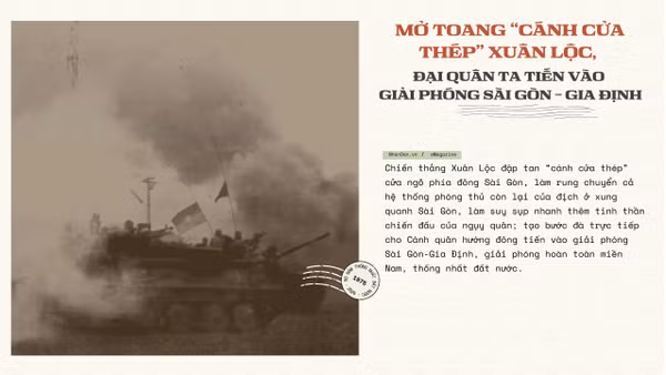 Mở toang "Cánh cửa thép" Xuân Lộc, đại quân ta tiến vào giải phóng Sài Gòn-Gia Định
