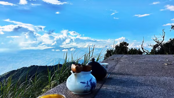 Giữa mây ngàn gió núi, chén trà này như được uống trong tiên cảnh bồng lai.