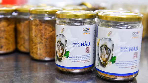 Sản phẩm OCOP ruốc hàu Bavabi, huyện Vân Đồn, Quảng Ninh. (Ảnh: Thành Đạt)