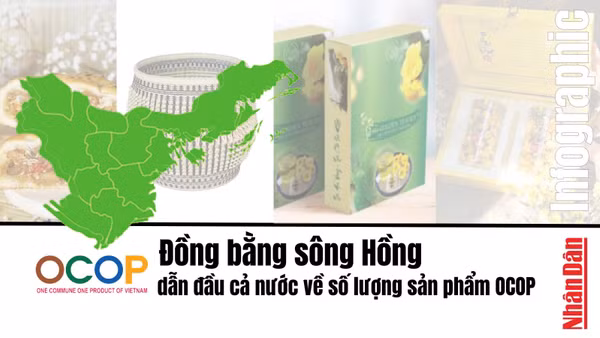 [Infographic] Đồng bằng sông Hồng dẫn đầu cả nước về số lượng sản phẩm OCOP