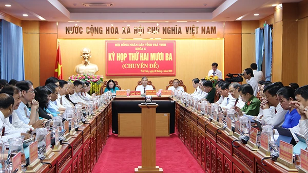 Kỳ họp lần thứ 23 của Hội đồng nhân dân tỉnh Trà Vinh.