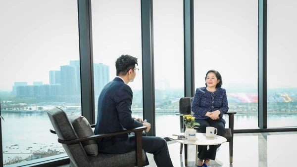 Bà Mai Kiều Liên, trong chương trình “Dear Future, Gửi tương lai” trên VTV1.