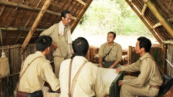 Một cảnh trong phim truyện "Nhà tiên tri" về hình tượng Chủ tịch Hồ Chí Minh.