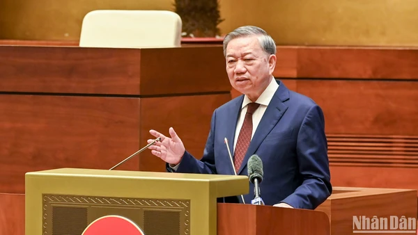 Tổng Bí thư Tô Lâm phát biểu chỉ đạo hội nghị.