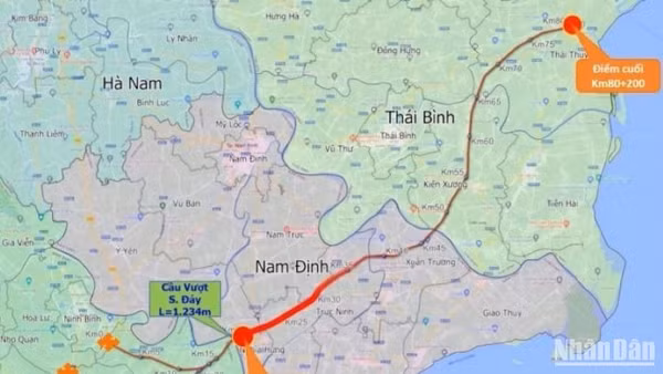 Quy hoạch dự kiến hướng tuyến cao tốc Ninh Bình-Hải Phòng (gọi tắt là CT.08).